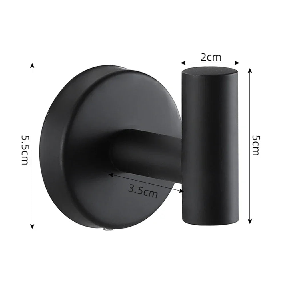 Wall Mounted Bath Towel Hooks Stainless Steel Robe