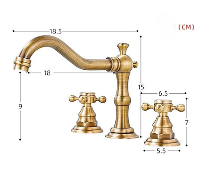 Widespread Bathroom Sink Faucet Hole Deck Mounted Dual