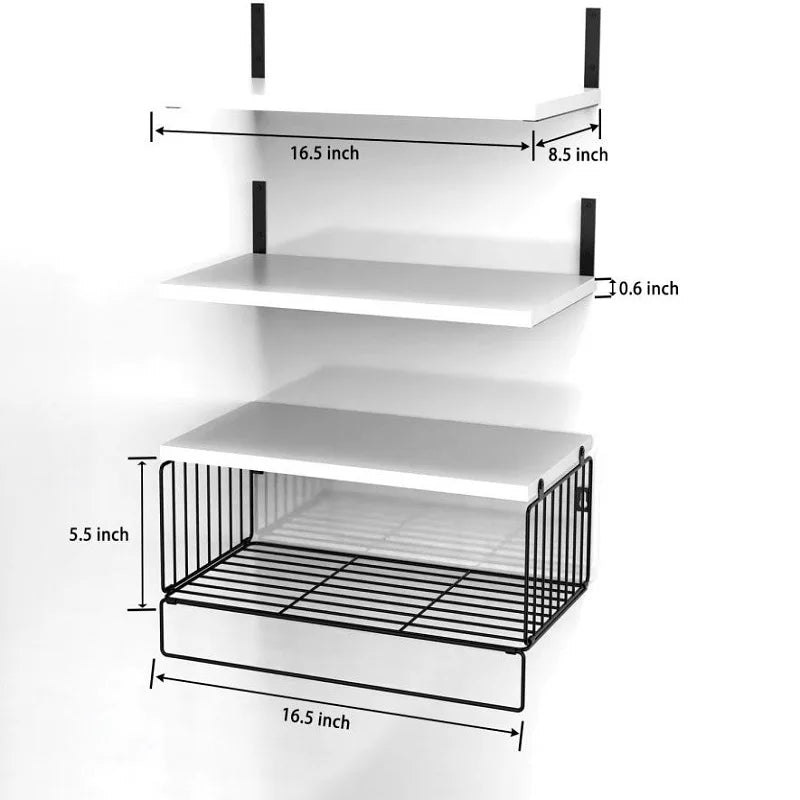 Wall Mounted Floating Shelves Wood Bathroom Shelves Farmhouse