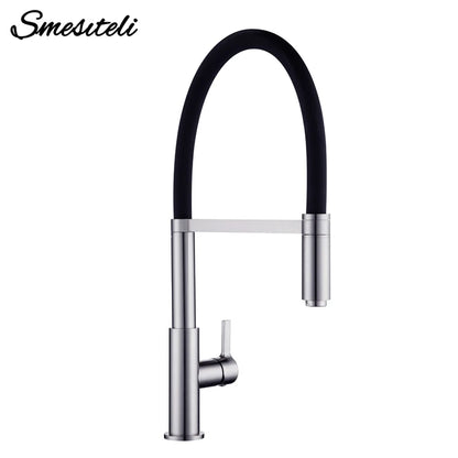 Smesiteli Faucets Round Matte Black Brass Handle Hole