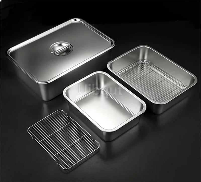 Deep Square Plate Basin Rack Pallet Stainless Steel