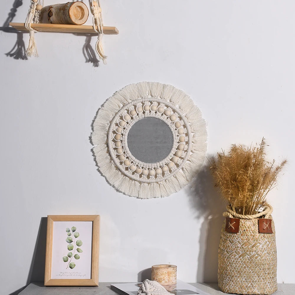 Wall Mirror Macrame Decorative Mirrors Boho Decor Wall