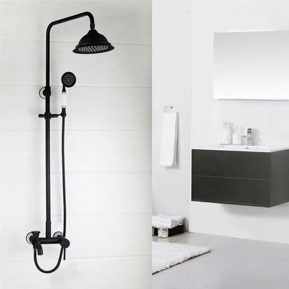 Kemaidi Bathroom Black Shower Wall Mounted Rainfall Shower