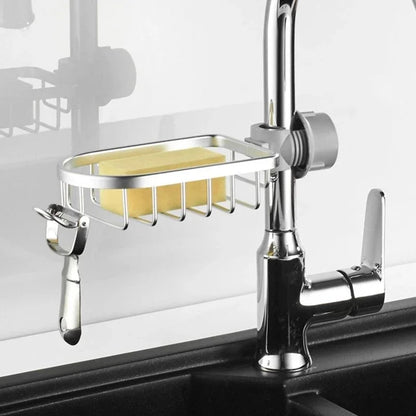 Sink Faucet Shelf Bathroom Shelf Soap Sponge Drain