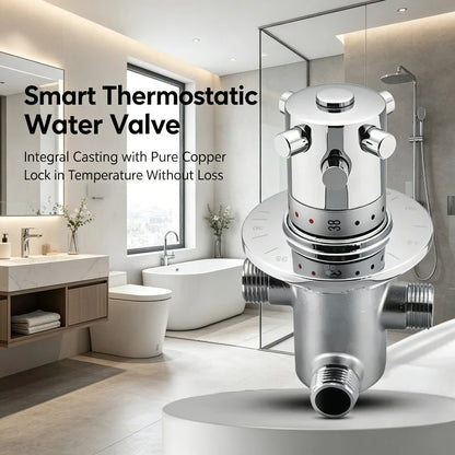 Thermostatic Mixing Valve Wall Mounted Shower Tap Automatic