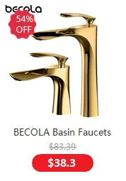 Becola Wall Mounted Faucet Spout Square Round Brass