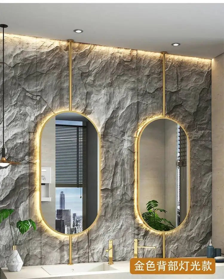 Size60x90cm Ceiling Oval Hanging Mirror Modern Simple Decoration