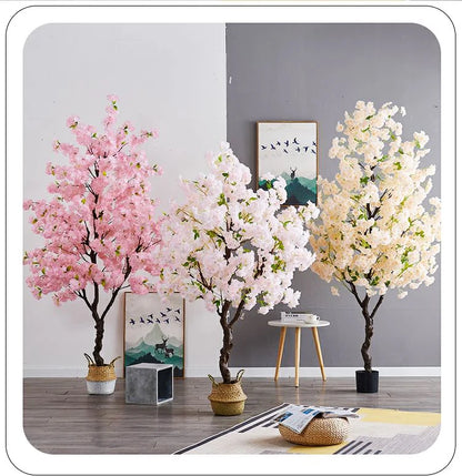 Decoration Artificial Cherry Tree Bonsai Wedding Indoor Living