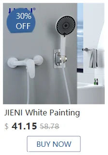 Jieni Matte Black Rainfall Shower Faucet Paint Black