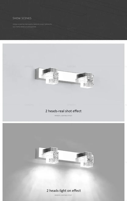 Modern Led Wall Lamp Crystal Sconce Living Dining