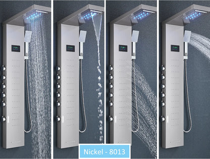 Led Shower Panel Tower System Rain Waterfall Shower