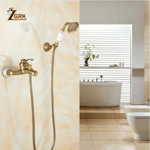 Zgrk Bathtub Faucets Brass Bathroom Faucet Mixer Tap