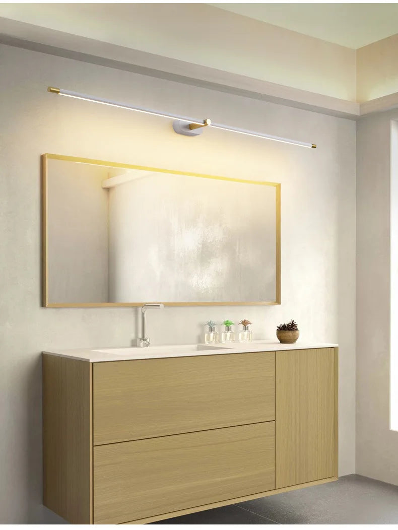 Nordic Slim Wall Sconce Lamp Bathroom Mirror Light