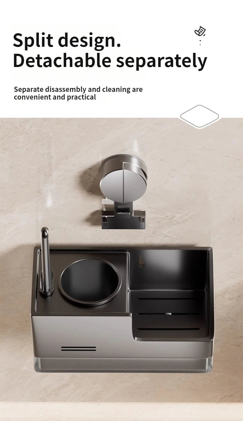 Suction Cup Toilet Brush No Punching Wall Mounted