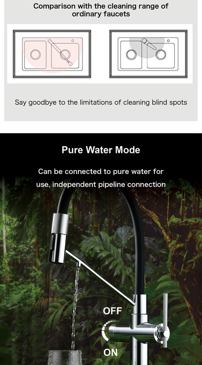 Modern Gun Grey Brass 3-In-1 Hole Faucet Separate