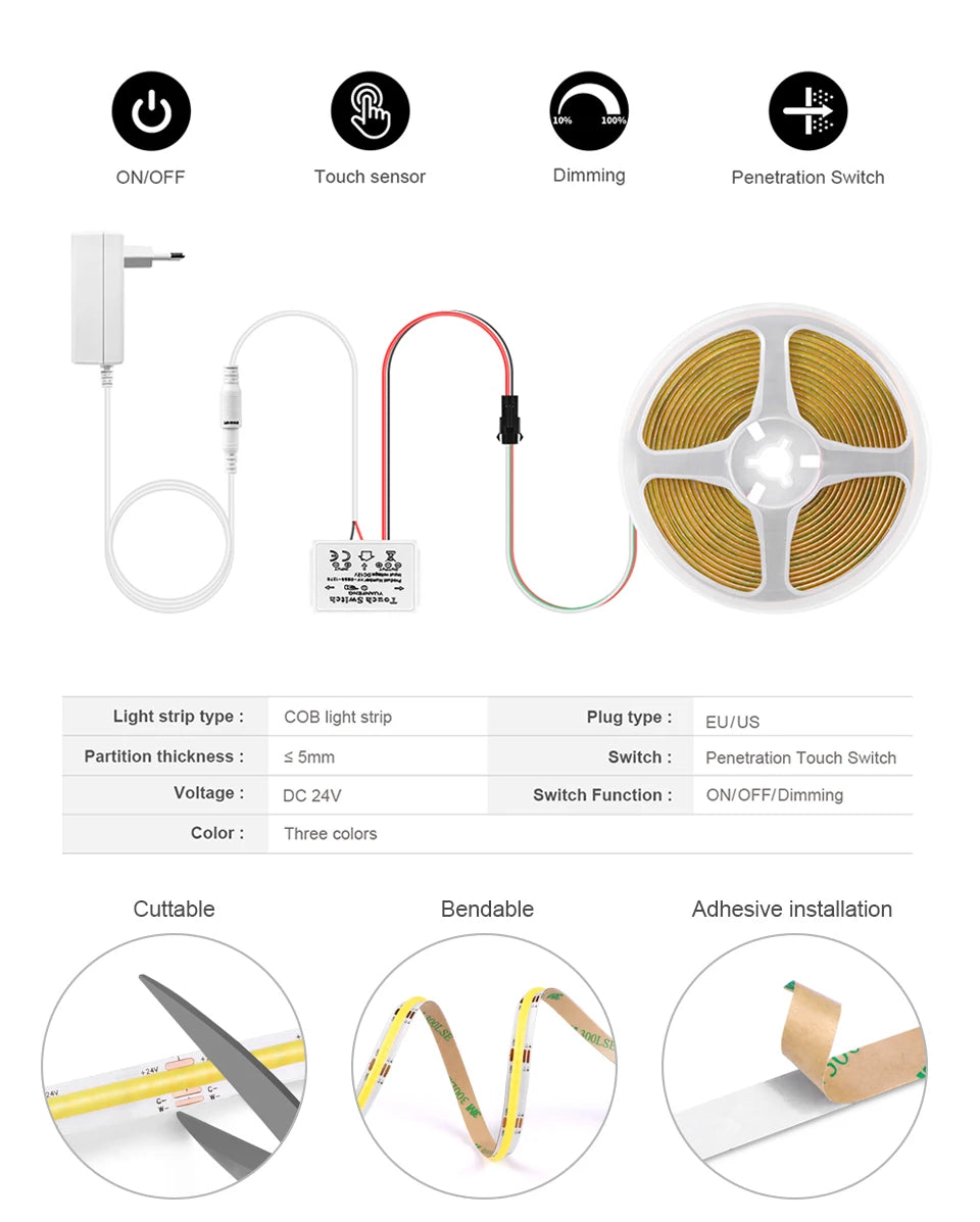 Dresssing Table Makeup Mirror Led Light Strip Cob