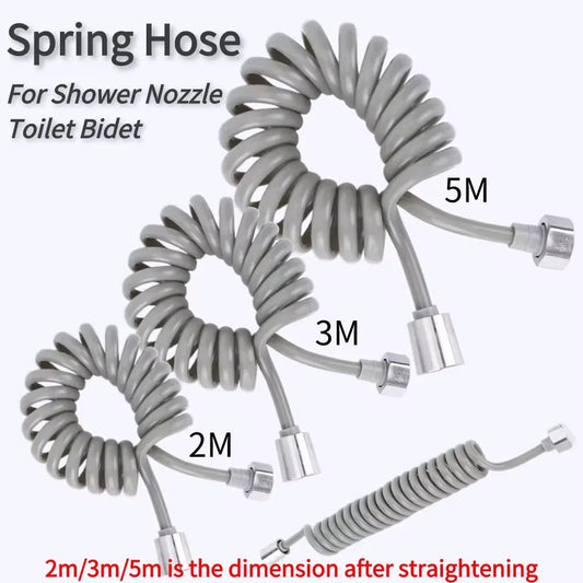 2/3/5m Flexible Shower Hose Universal Spring Extension Hand