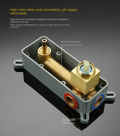 Modern Brass Wall Mount Bathroom Basin Faucet Hidden