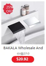 Bakala Black Golden Brass Shower Faucet Mixing Valve