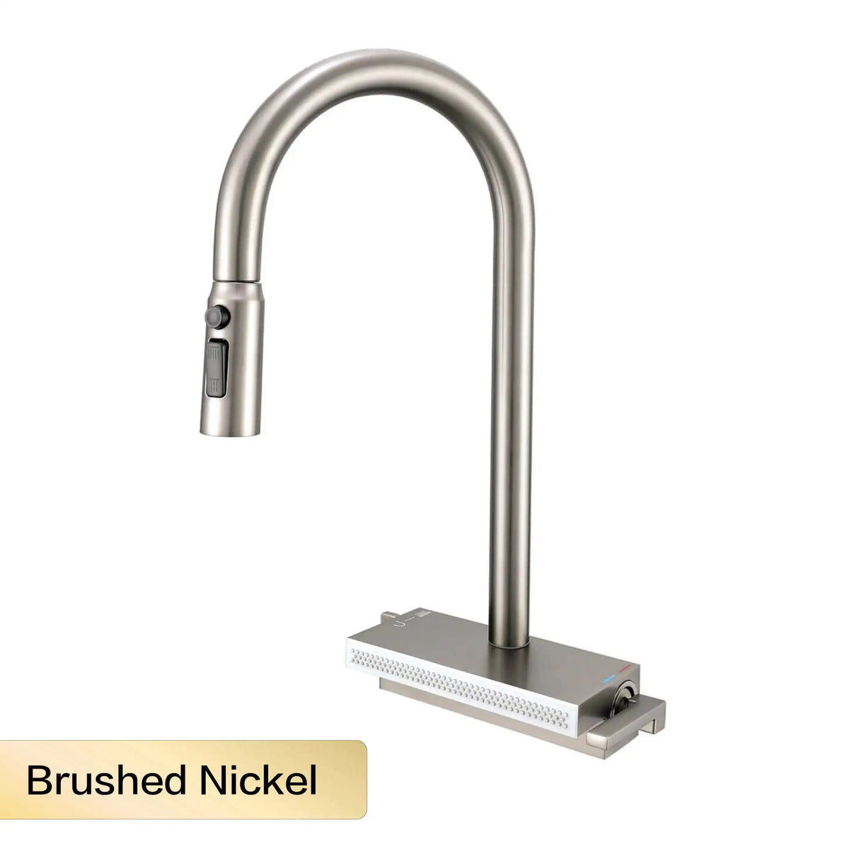 Luxury Gunmetal Brass Led Digital Display Faucet Hole