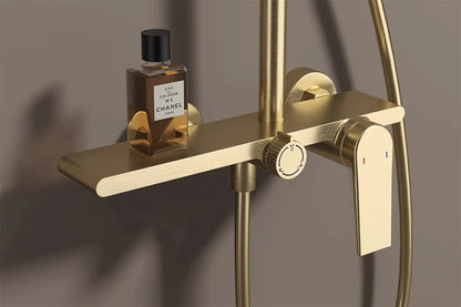 Rose Gold Bathroom Shower System 12 Inch Rain