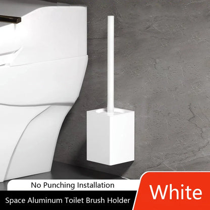 Bathroom Toilet Brush Holder Wall Mounted Cleaning No