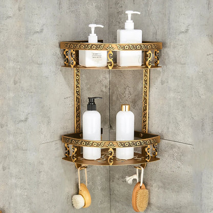 Antique Bathroom Hardware Wall-Mounted Towel Rack Toilet Brush