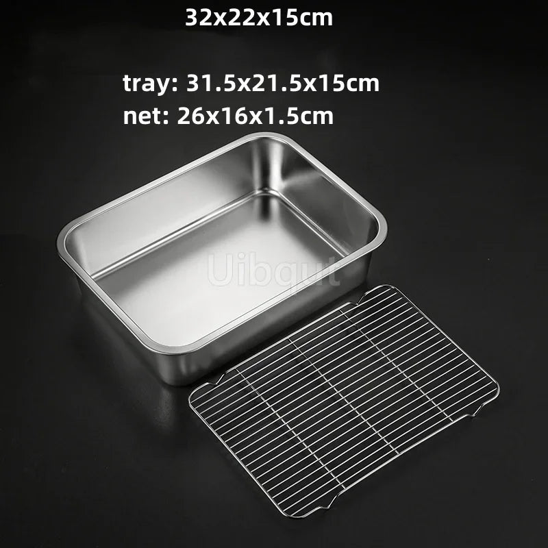Deep Square Plate Basin Rack Pallet Stainless Steel