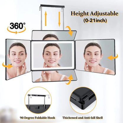 Way Mirror Self Hair Cutting 360 Mirror Braiding