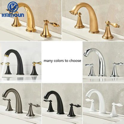 Deck Mounted Fixed Spout Bathroom Basin Faucet Hole