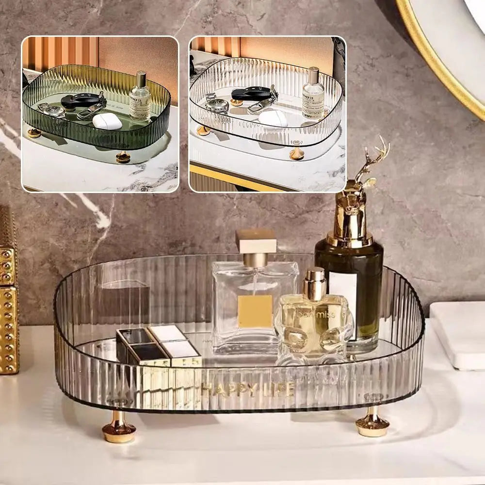 Large Capacity Makeup Perfume Organizer Anti-Slip Gold Stand
