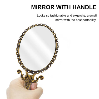 Zinc Alloy Handheld Compact Mirror Makeup Mirror Handle