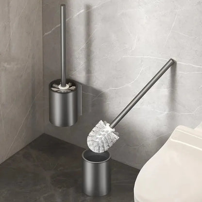 Bathroom Toilet Brush Holder Cleaning Space Aluminum Wall