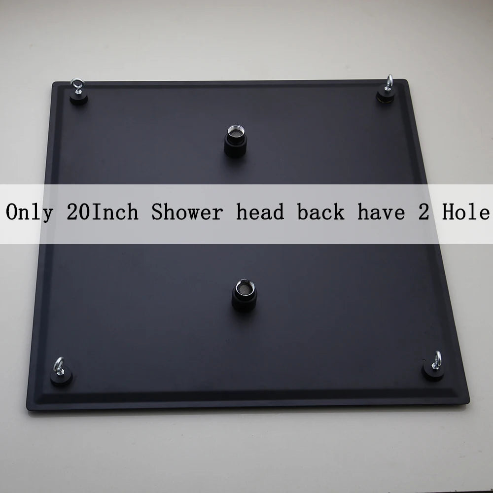 Kemaidi Shower Head Black Led Square Rainfall Shower