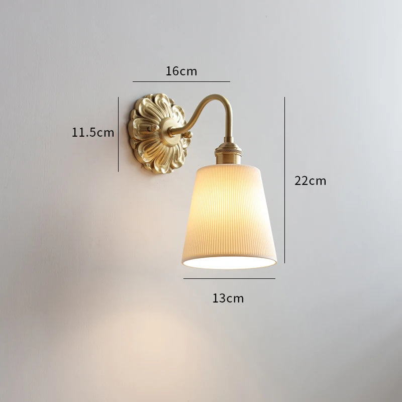 Iwhd Nordic Modern Led Wall Lamps Sconce Copper