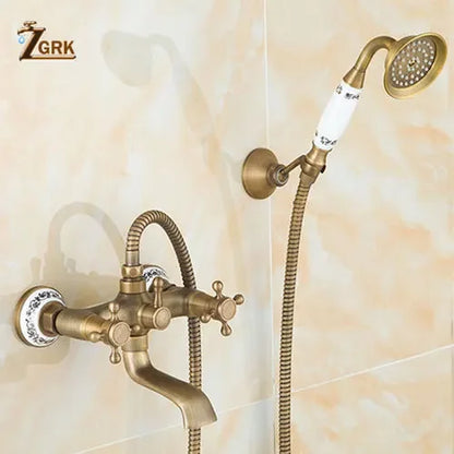 Zgrk Bathtub Faucets Brass Bathroom Faucet Mixer Tap
