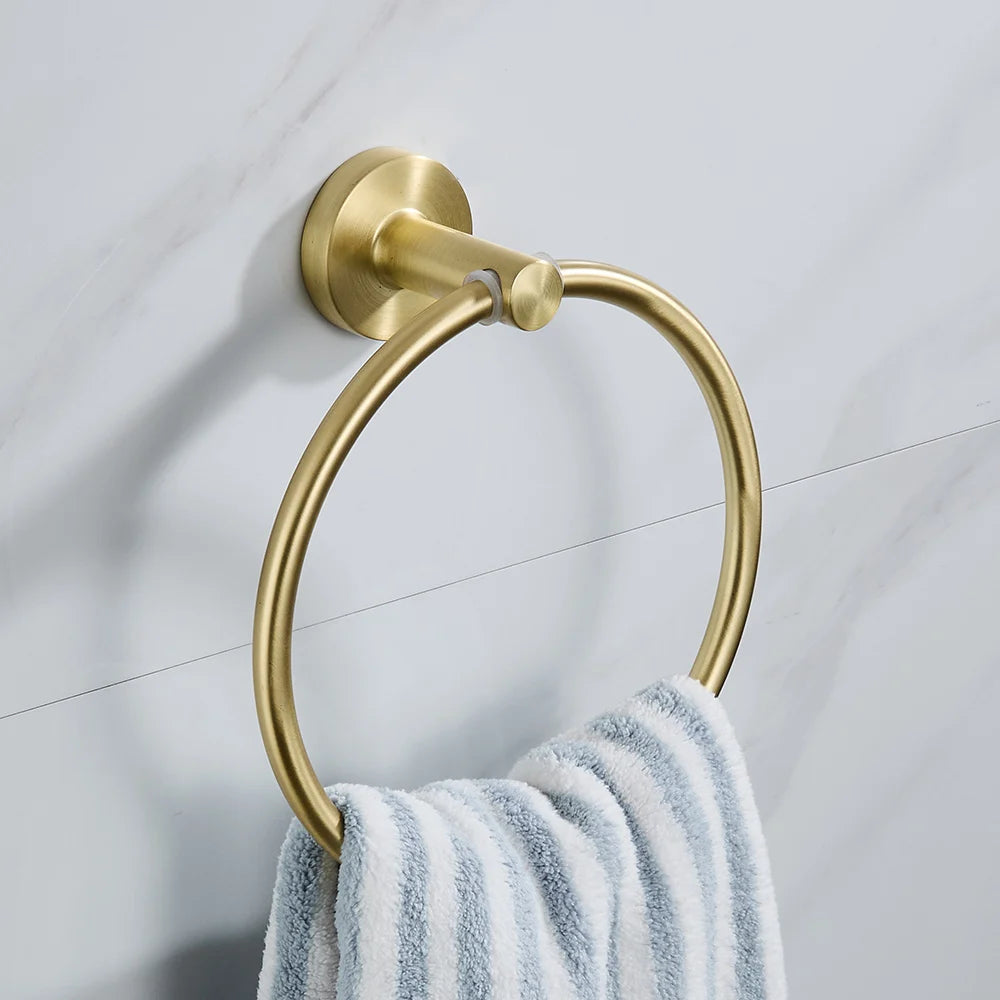 Bathroom Towel Ring Hook Hardware Storage Holder 304