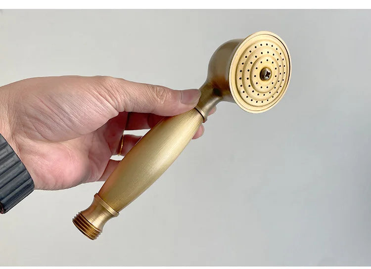 Antique Brass Simple Shower Without Overhead Spray Handheld