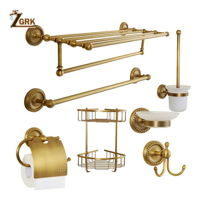 Solid Brass Bathroom Hardware Sets Antique Bronze Bath