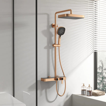 Pink Waterfall Piano Bathroom Shower 12 Inch Rainfall