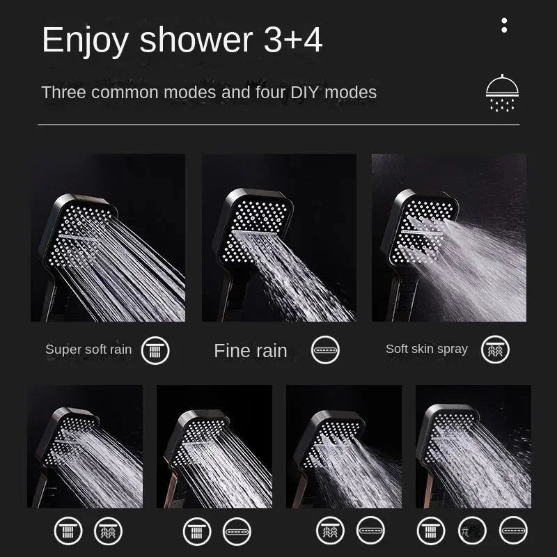 1-4pcs High Quality Bathroom High Pressure Rain Shower