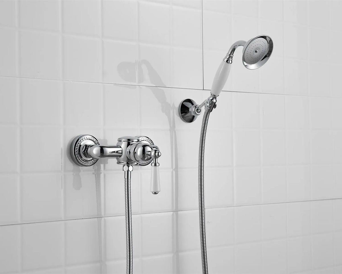 French Vintage Silver Bathtub Without Underflow Faucet Shower