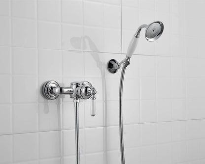 French Vintage Silver Bathtub Without Underflow Faucet Shower