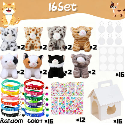 8-32set Adopt Kitten Party Favors Cat Stuffed Animals