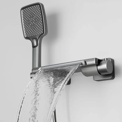 Bathtub Faucet Shower Waterfall Bathroom Wall Mounted Brass