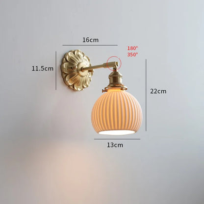 Iwhd Nordic Modern Led Wall Lamps Sconce Copper