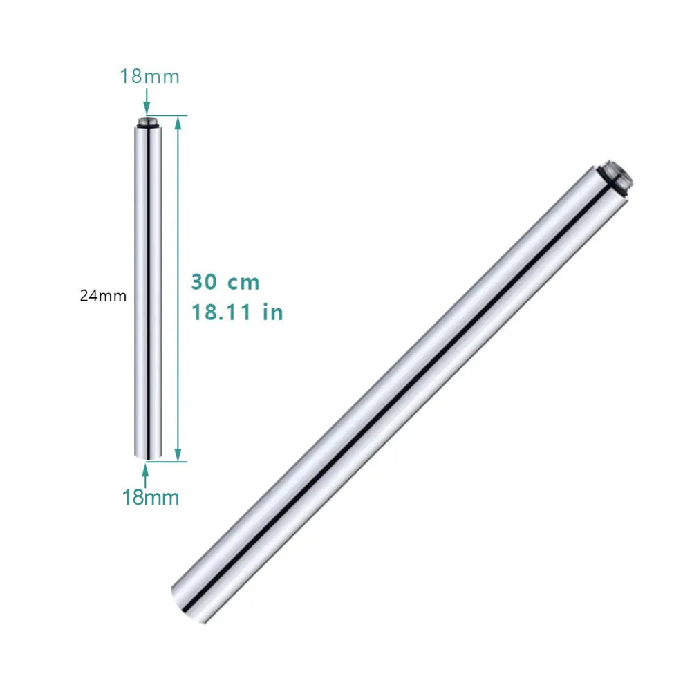 30cm Shower Extender Bathtub Shower System Black Grey