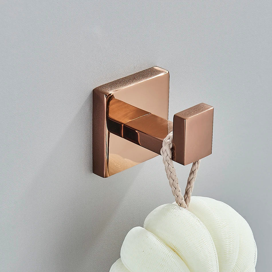 Bathroom Hardware Rose Gold Polish Shiny Bathrobe Hook