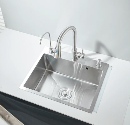 304 Stainless Steel Black/Brushed Nickel Sink Waterfall Faucet