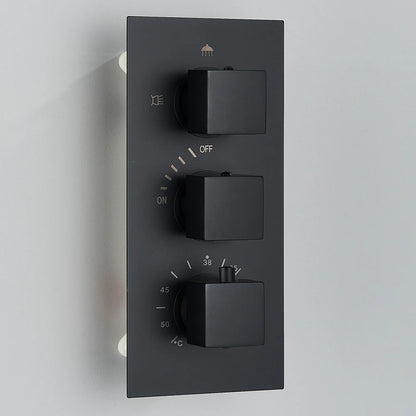 Brushed Gold Thermostatic Shower Mixer Valve Brass 3-Ways